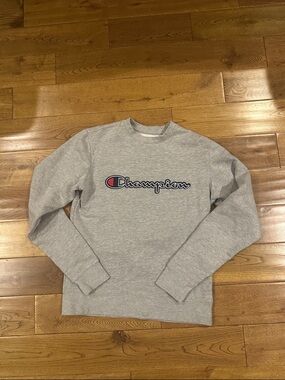 Champion Gray Logo Pullover Sweatshirt